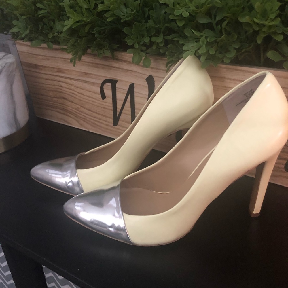 DAFFODIL & METALLIC SILVER Heel